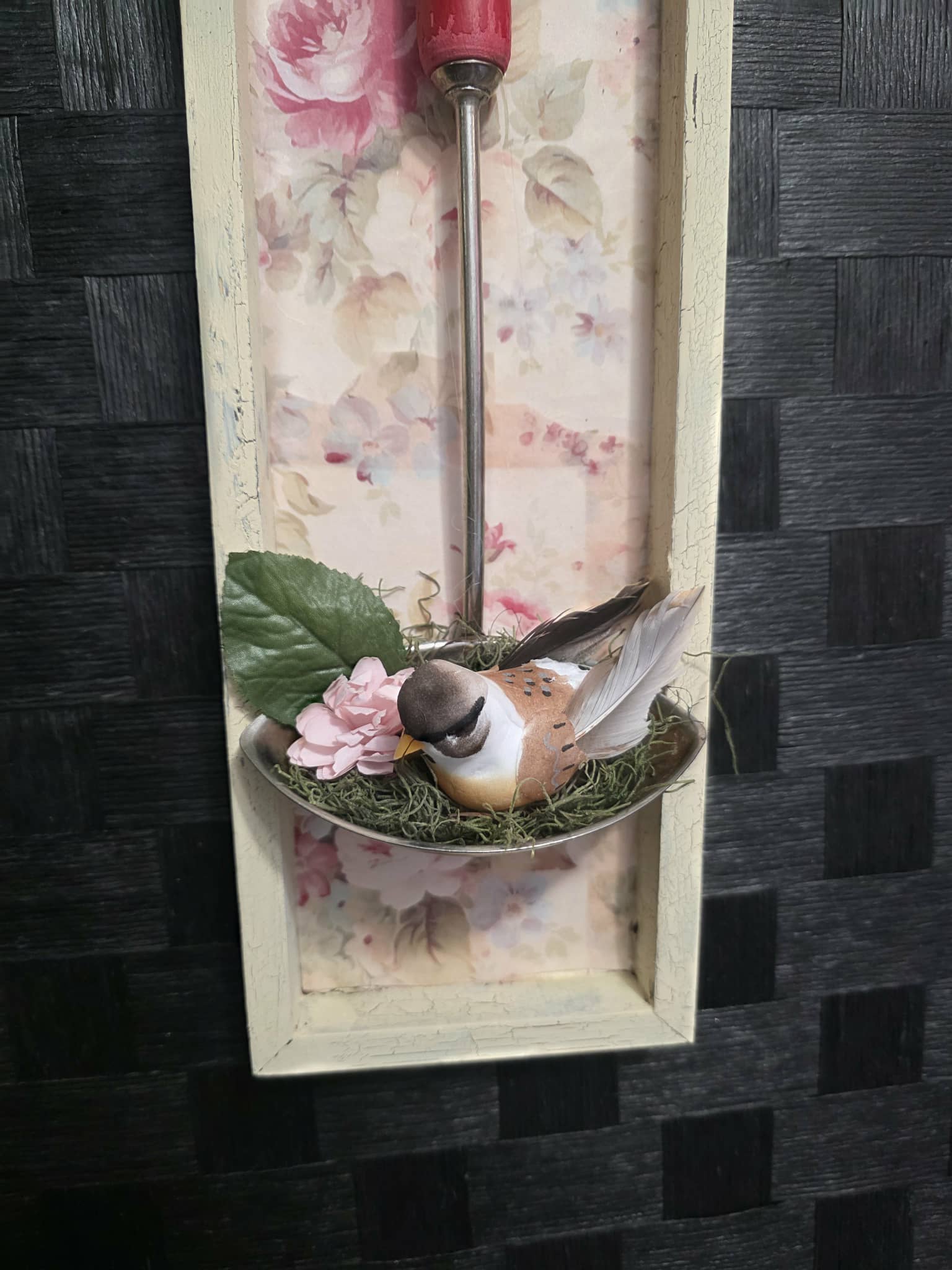 Antique Plague with Bird