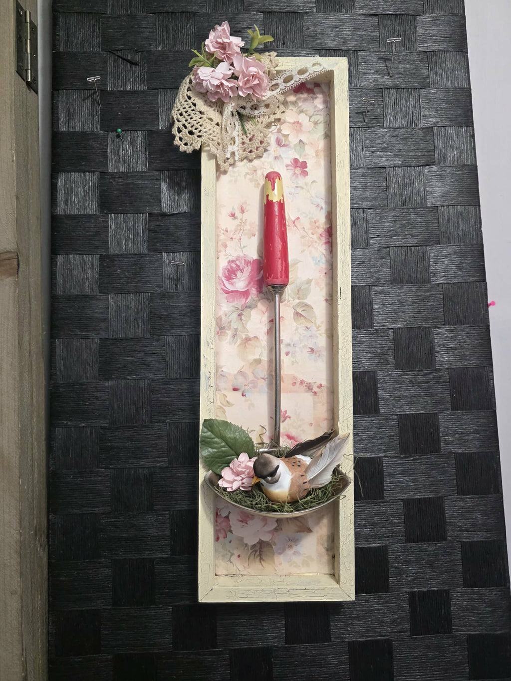 Antique Plague with Bird