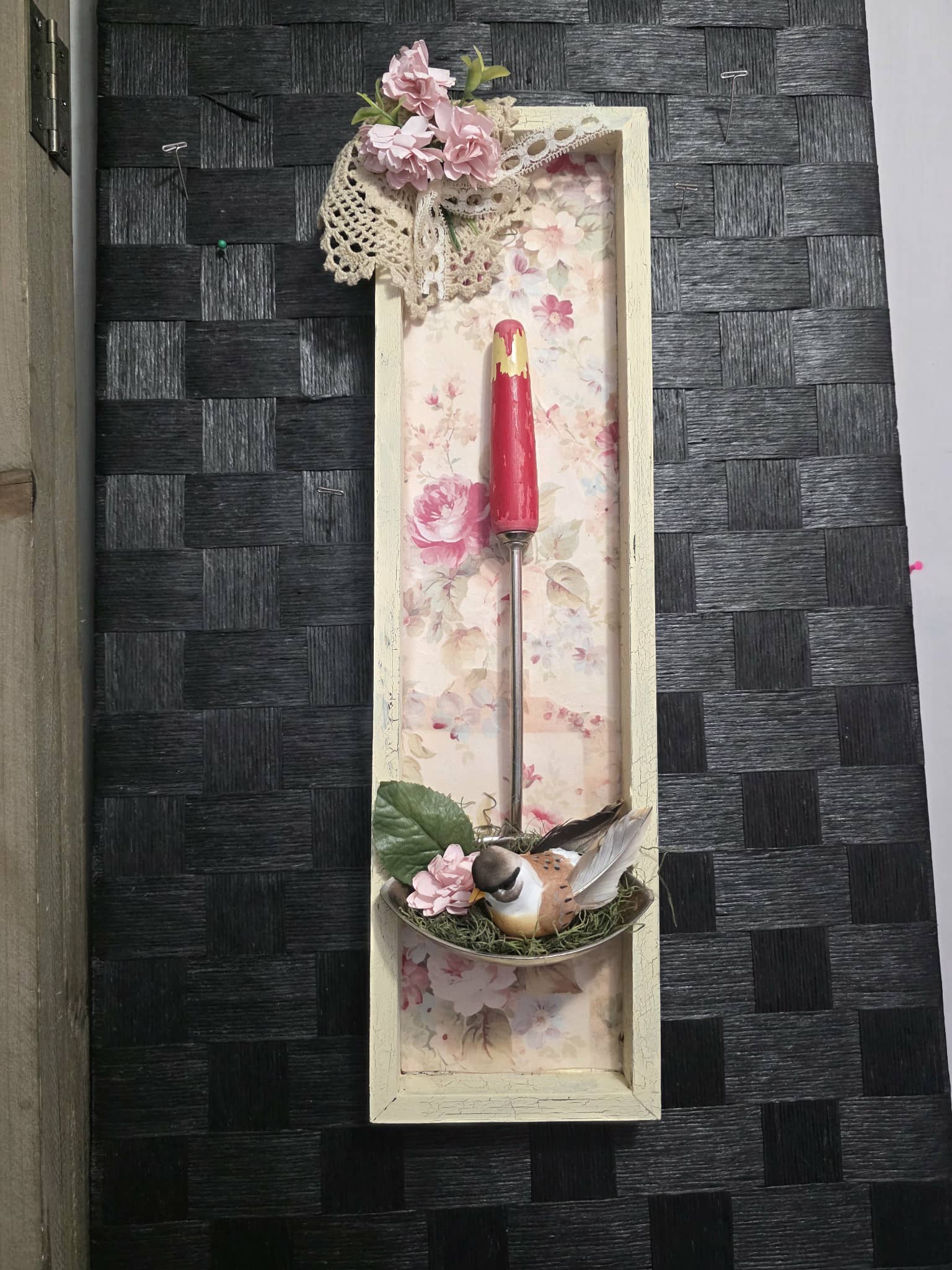 Antique Plague with Bird